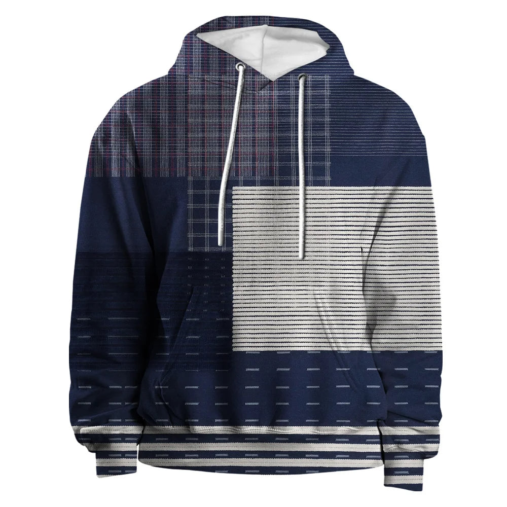 3D plaid hoodie