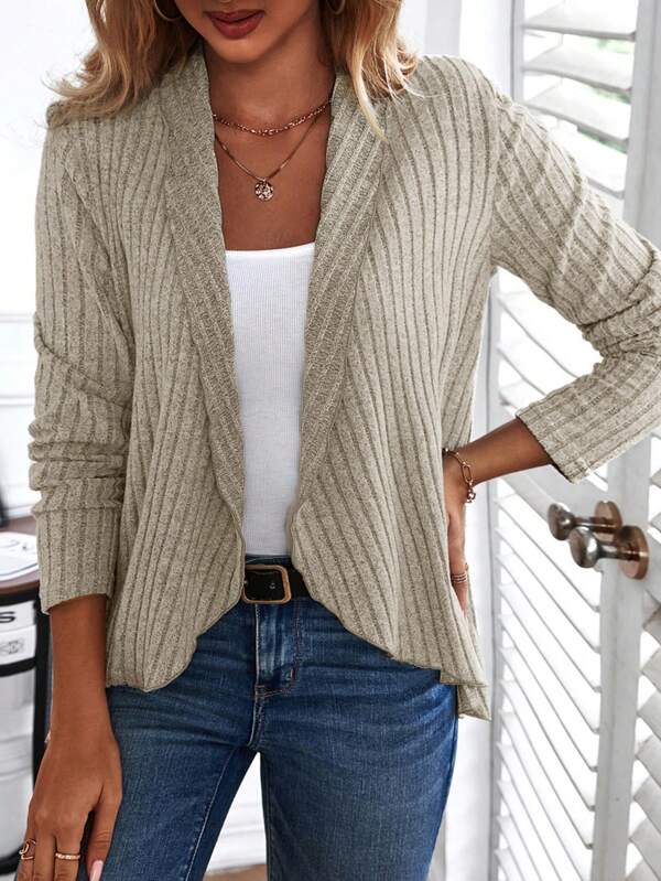 Basic effen top met lange mouwen