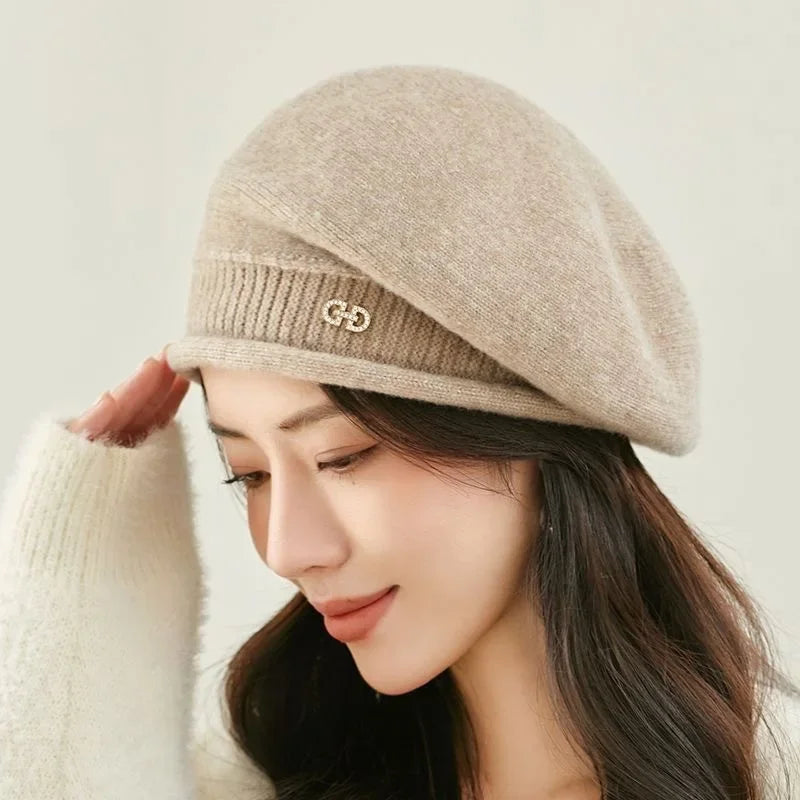 Casual wollen dames baret