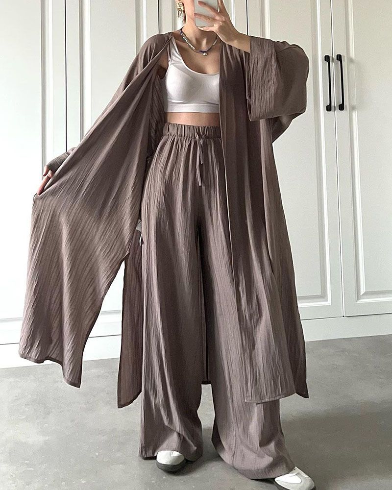Casual twee-deel set voor dames met vest en broek — afbeelding 35