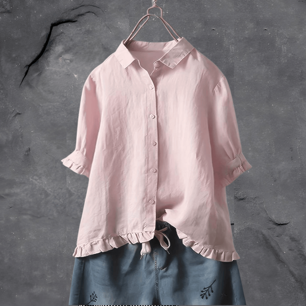 Katoenen blouse voor dames — afbeelding 3