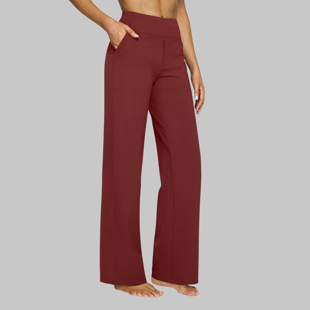 Wendy | Jerseybroek met rechte pijpen en elastische taille