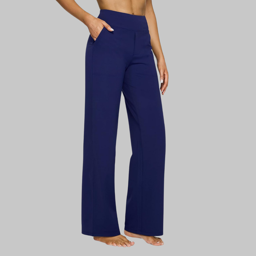 Wendy | Jerseybroek met rechte pijpen en elastische taille