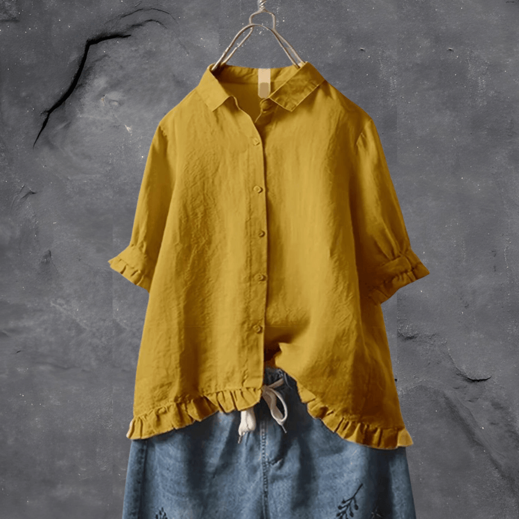 Katoenen blouse voor dames — afbeelding 4