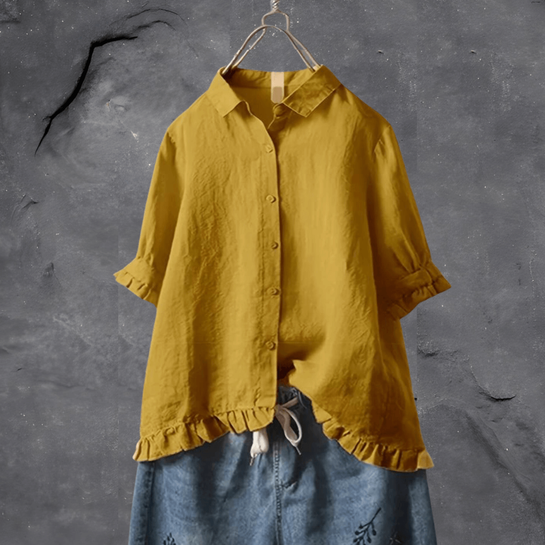 Katoenen blouse voor dames — afbeelding 4