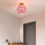 Glazen bloemen plafondlamp
