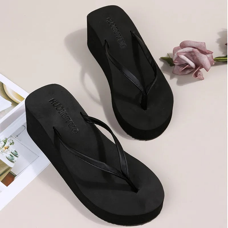 Dames plateau teenslippers — afbeelding 23
