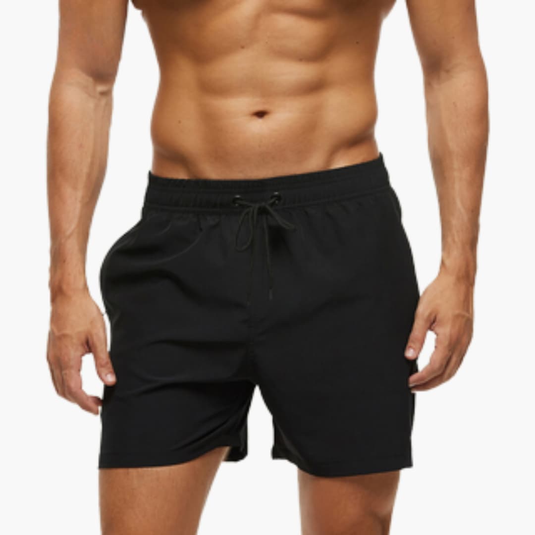 Lichte zwemshort met trekkoord en zijzakken