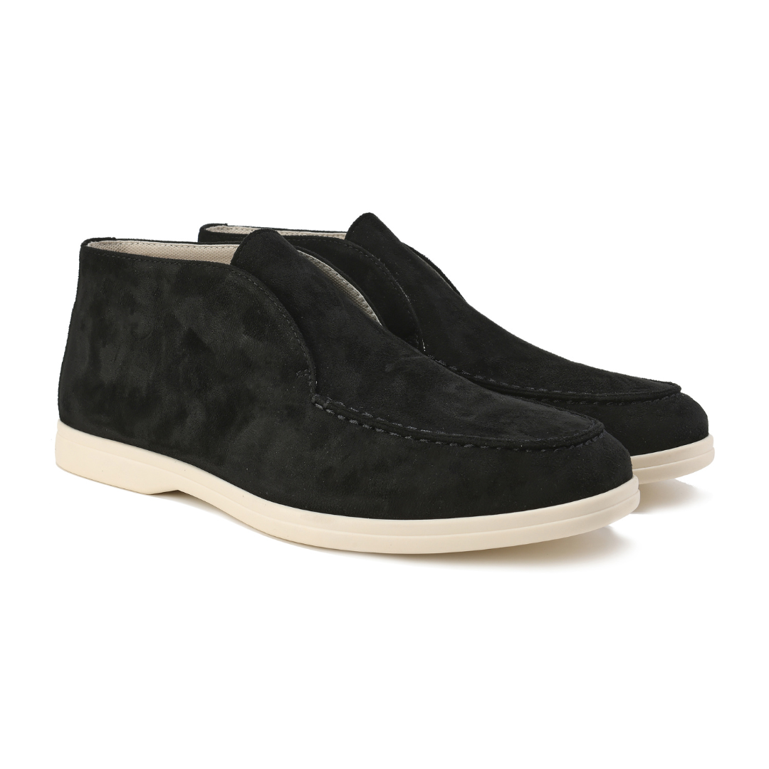 Suède heren loafers