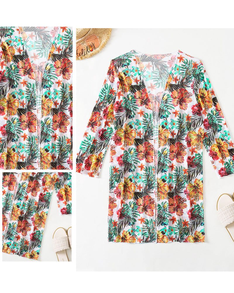 Driedelige bikini set met bloemenprint
