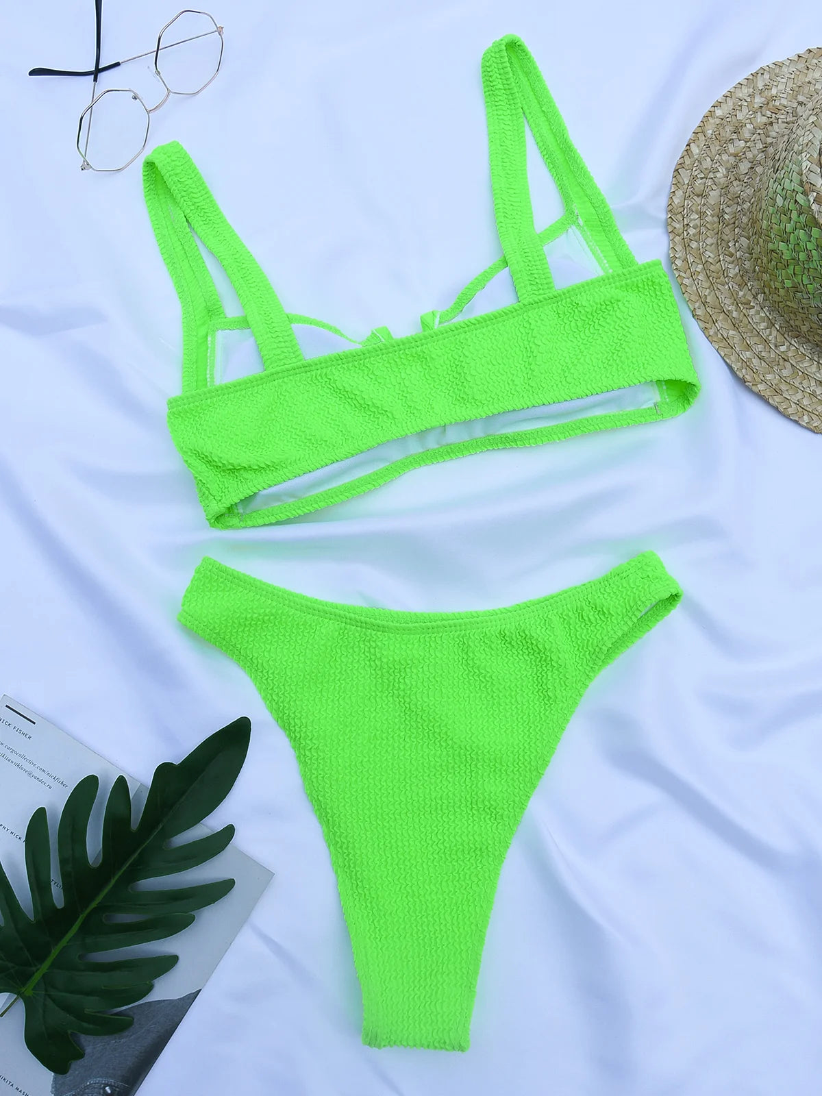 Haven geribbelde bikini