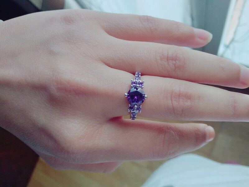 Eternity-ring met amethist — afbeelding 7