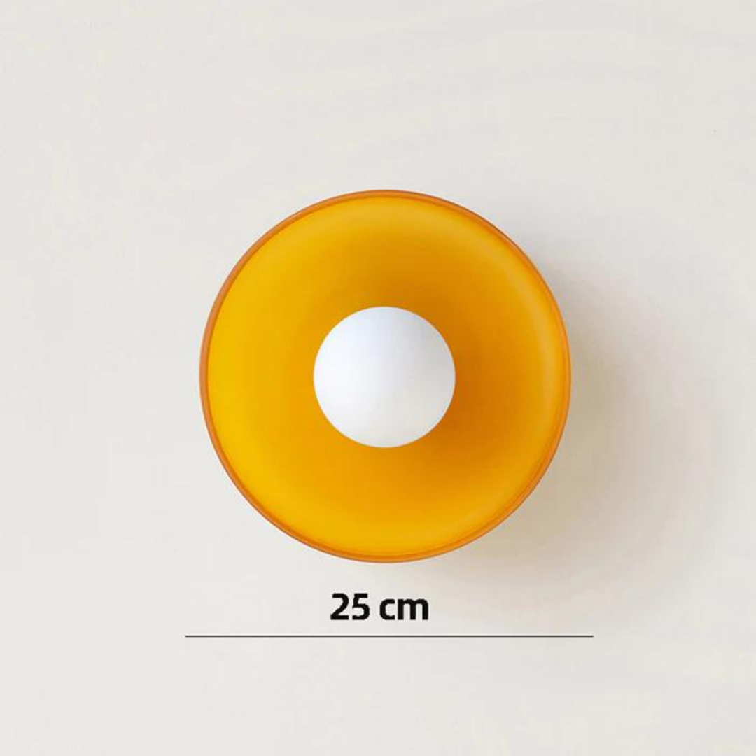 Ronde plafondlamp met stijlvolle functionaliteit