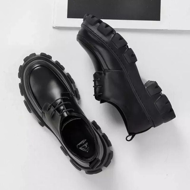 Leren schoenen met dikke zool — afbeelding 18