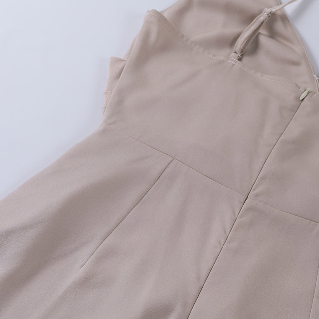 Midi-Jurk met spaghetti bandjes