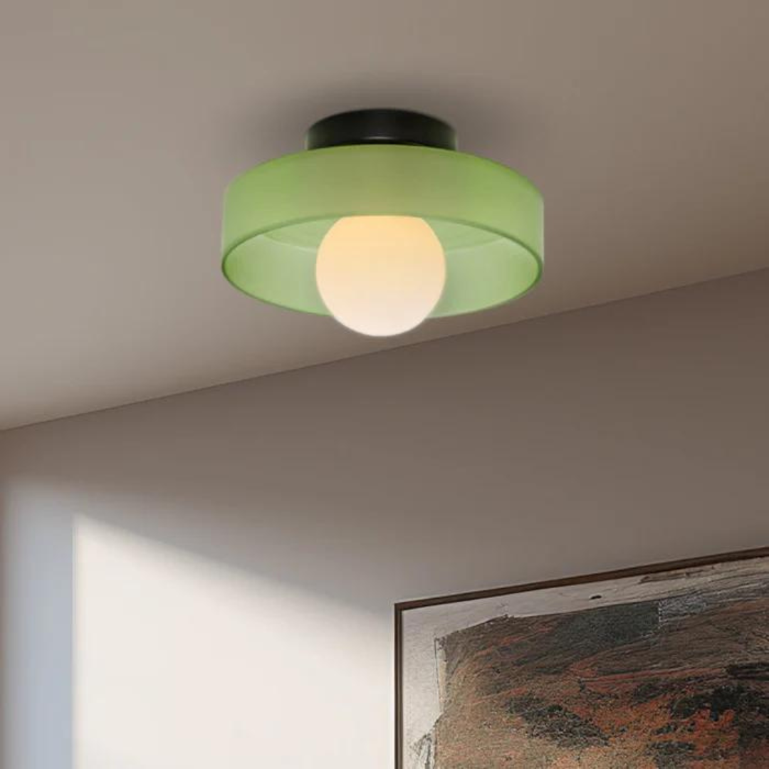 Ronde plafondlamp met stijlvolle functionaliteit