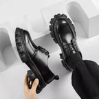Derbyschoenen met dikke zool