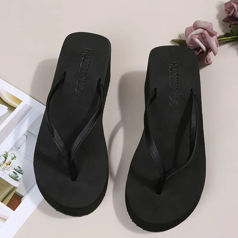 Dames plateau teenslippers — afbeelding 24