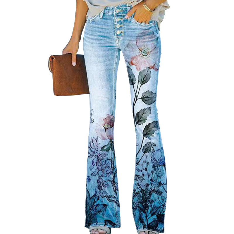 Flare-jeans met 4 knopen – maat: S-5XL (CM) — afbeelding 12