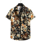 Licht & heren tropenhemd met bloemenpatroon- mateo