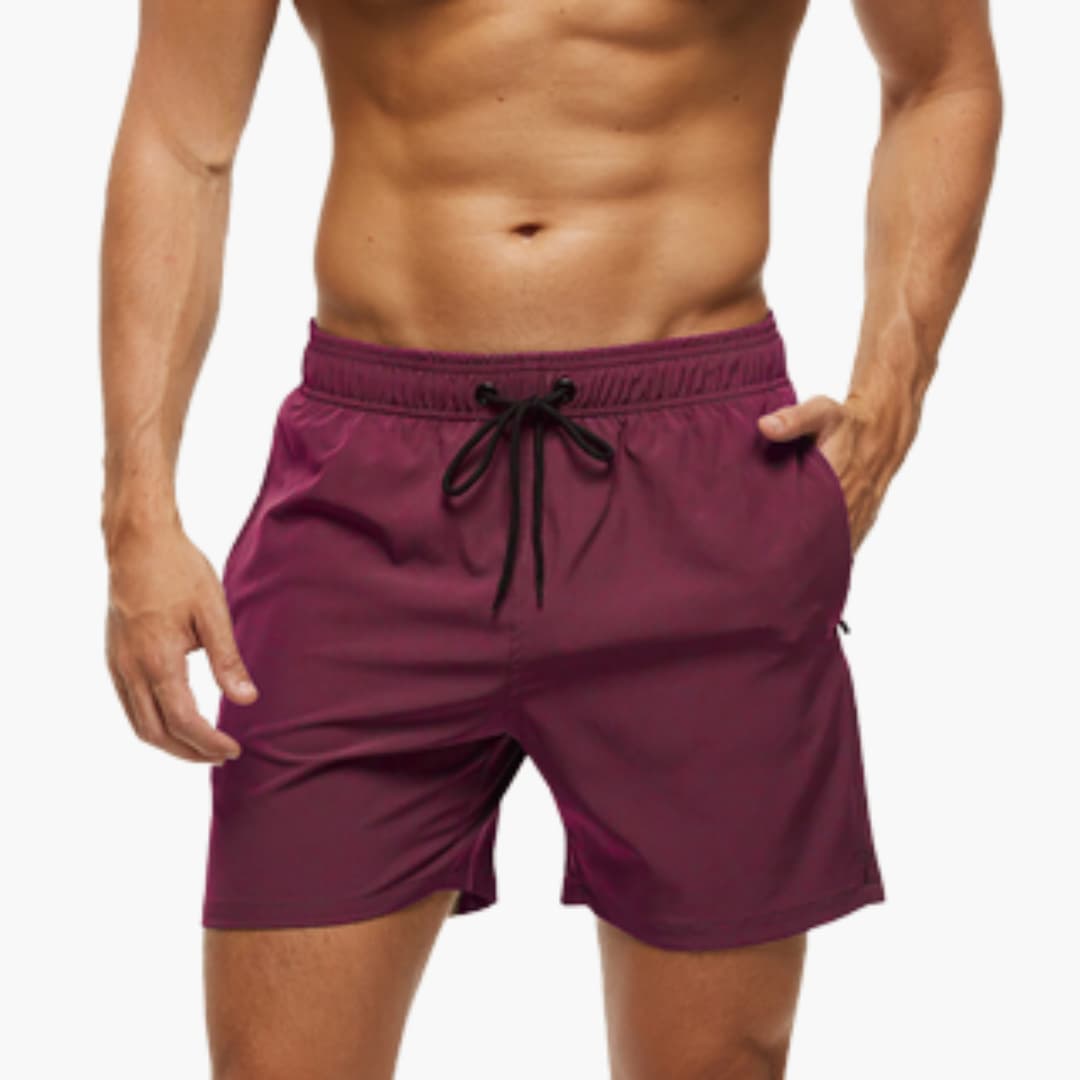 Lichte zwemshort met trekkoord en zijzakken