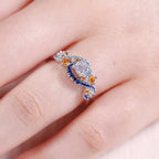 "De starry nacht" geïnspireerde vintage ring