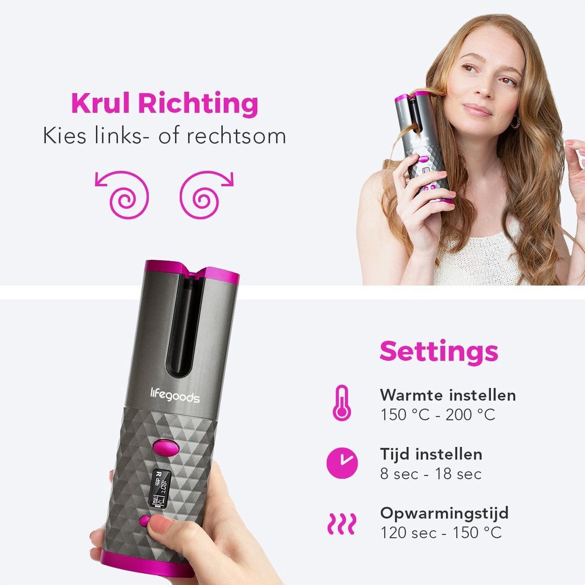 Automatische haarkruller GoodCurls