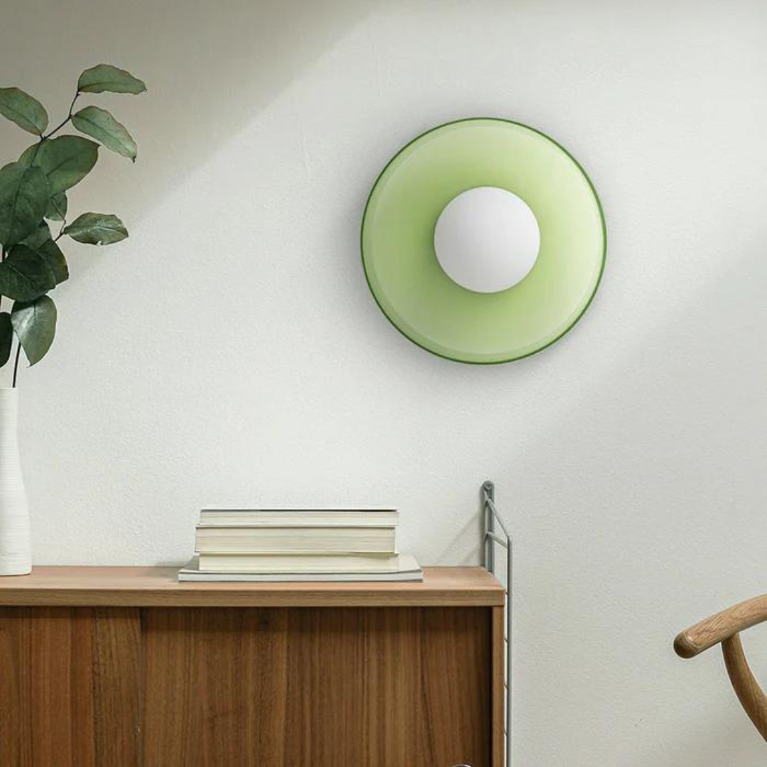 Ronde plafondlamp met stijlvolle functionaliteit