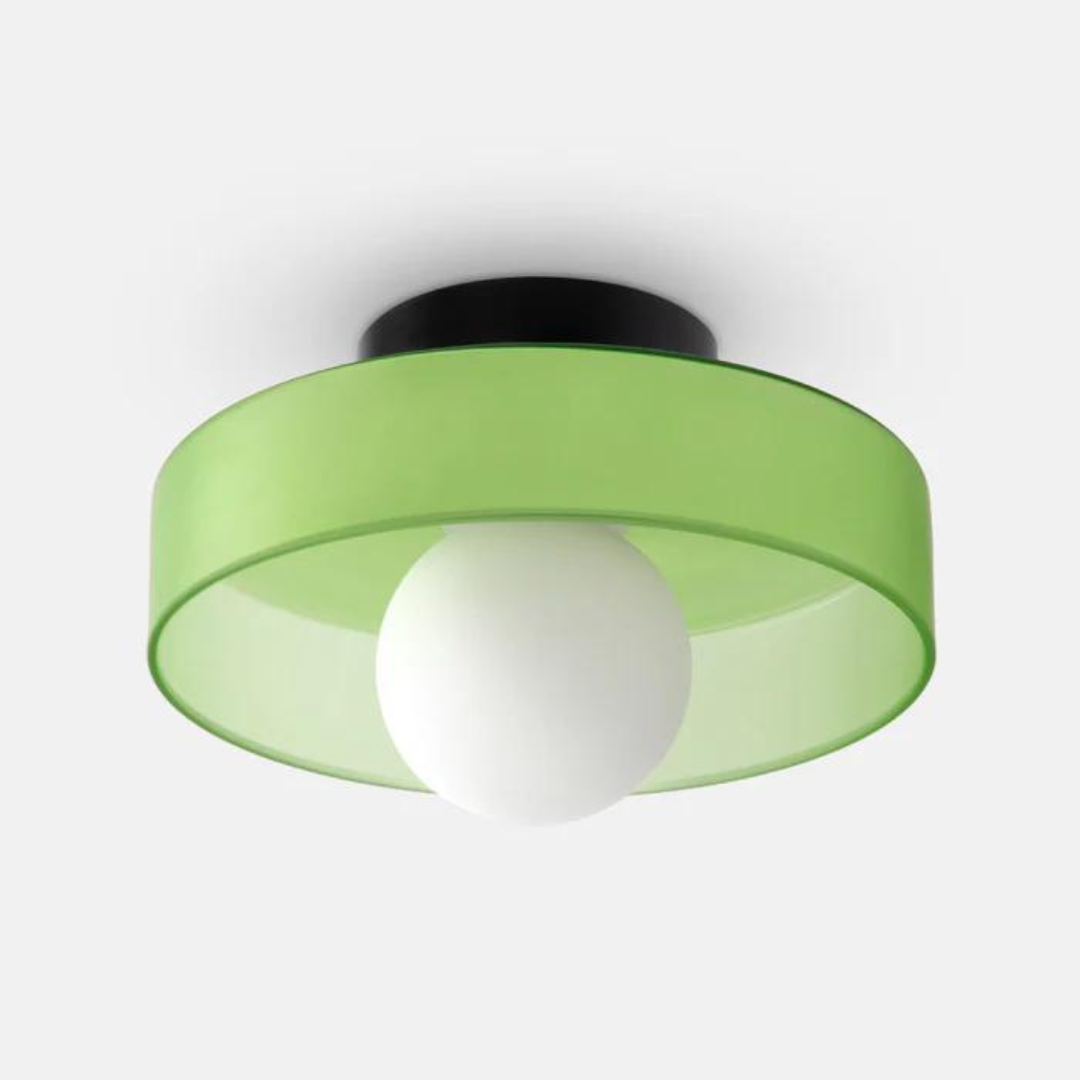 Ronde plafondlamp met stijlvolle functionaliteit