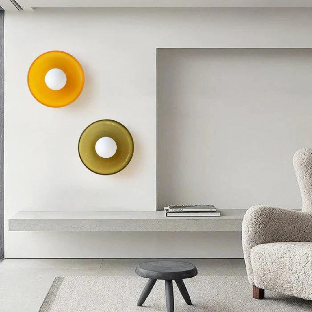 Ronde plafondlamp met stijlvolle functionaliteit