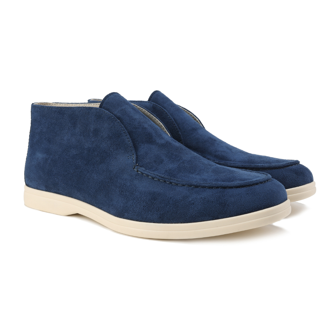 Suède heren loafers