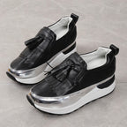 Damessneakers met flexibele zool in wit of zwart