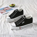 Dames canvas sneakers met plateauzool