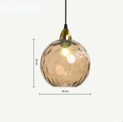 Glazen bolhanglamp met E27-fitting