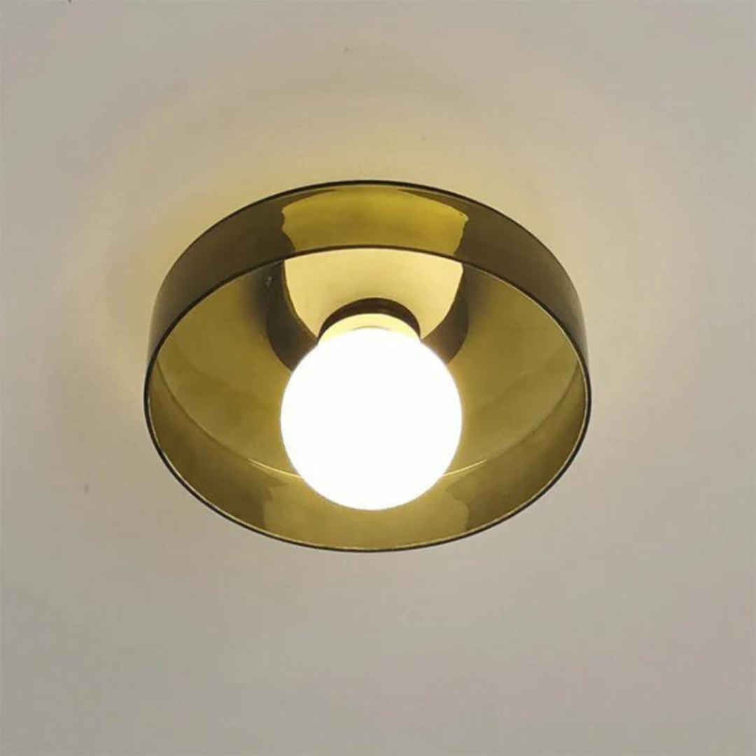 Ronde plafondlamp met stijlvolle functionaliteit