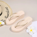 Dames plateau teenslippers