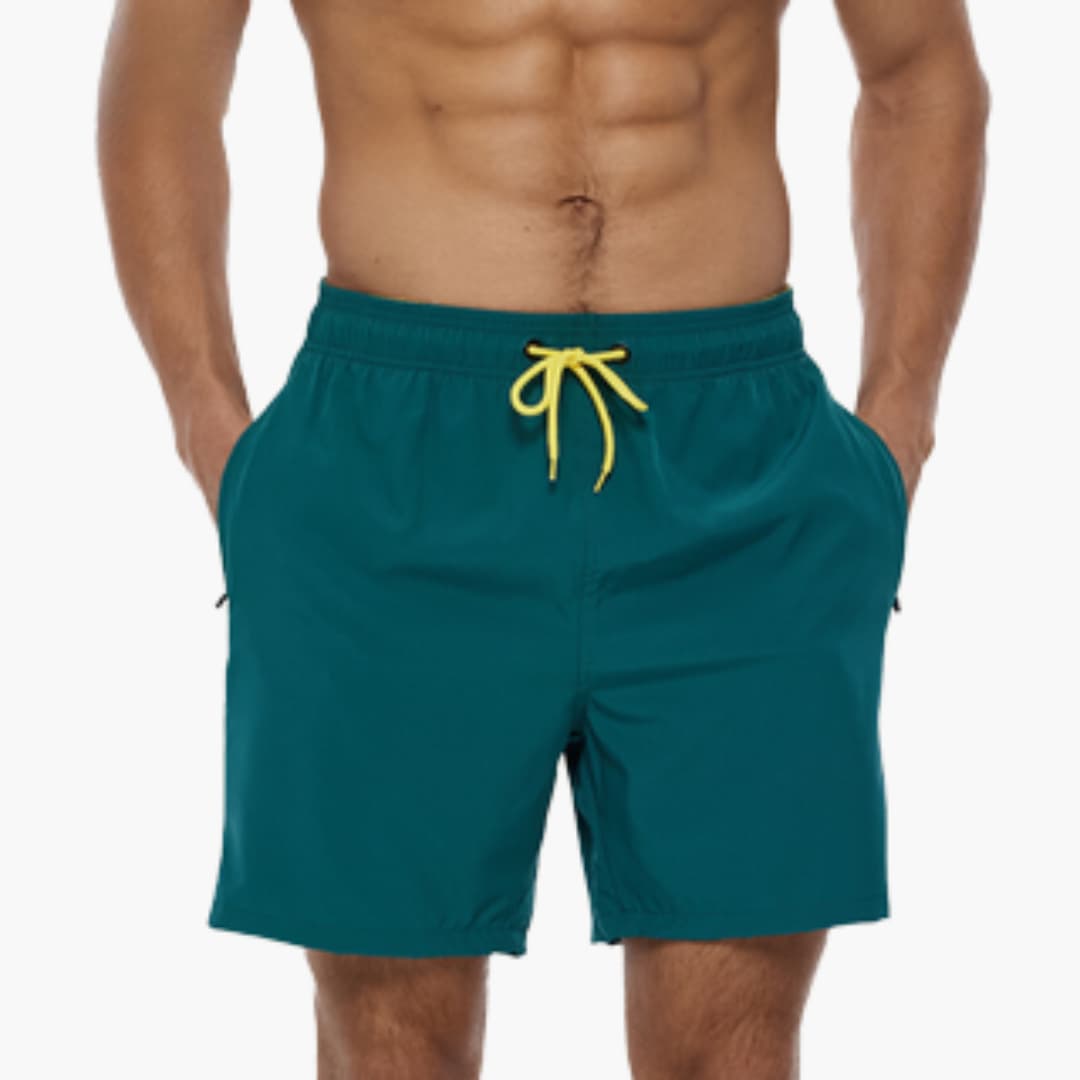 Lichte zwemshort met trekkoord en zijzakken