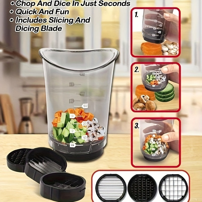 3-in-1 handmatige snijder & hakker