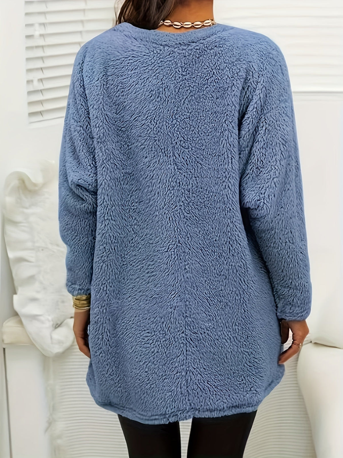 Fleece sweatshirt met print