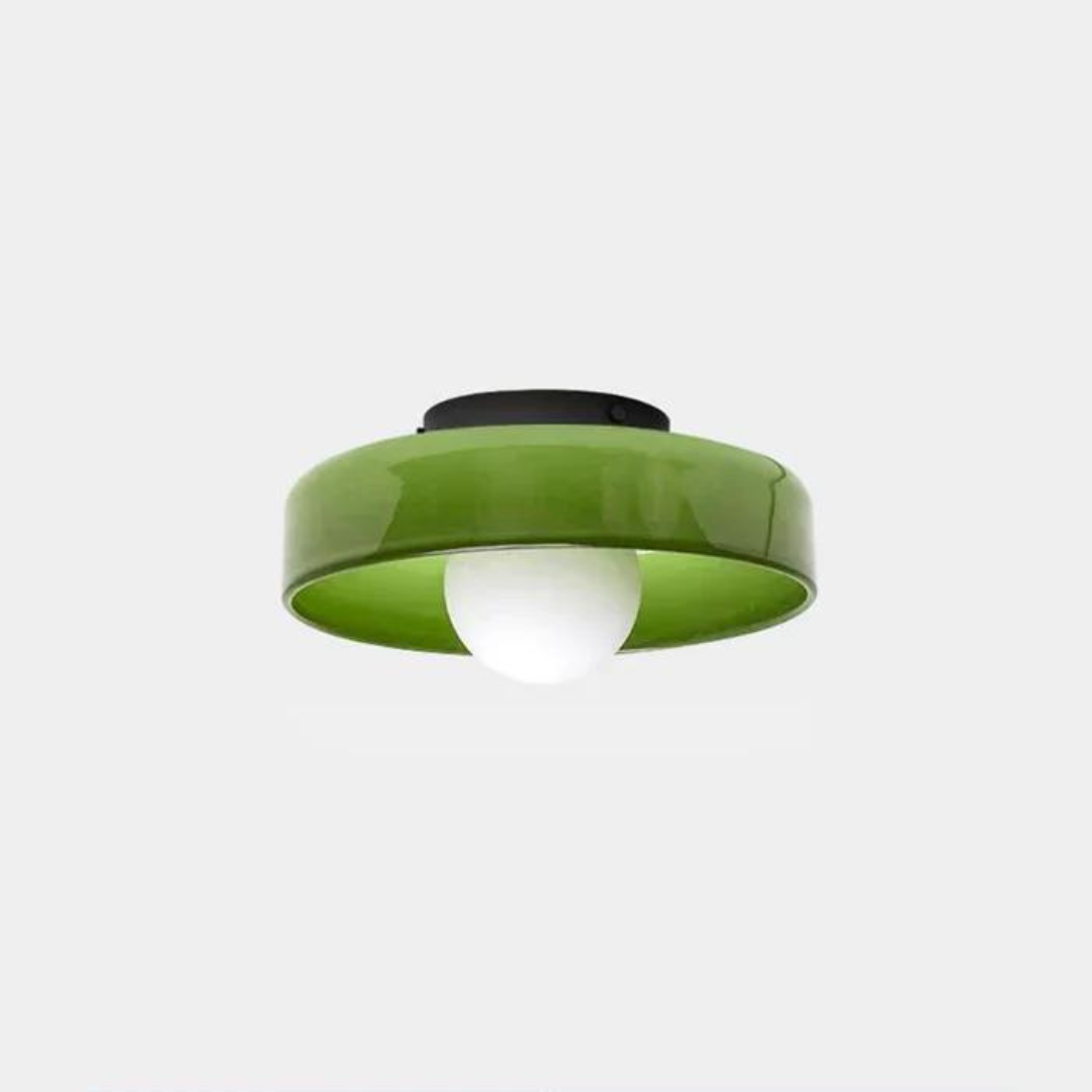 Ronde plafondlamp met stijlvolle functionaliteit