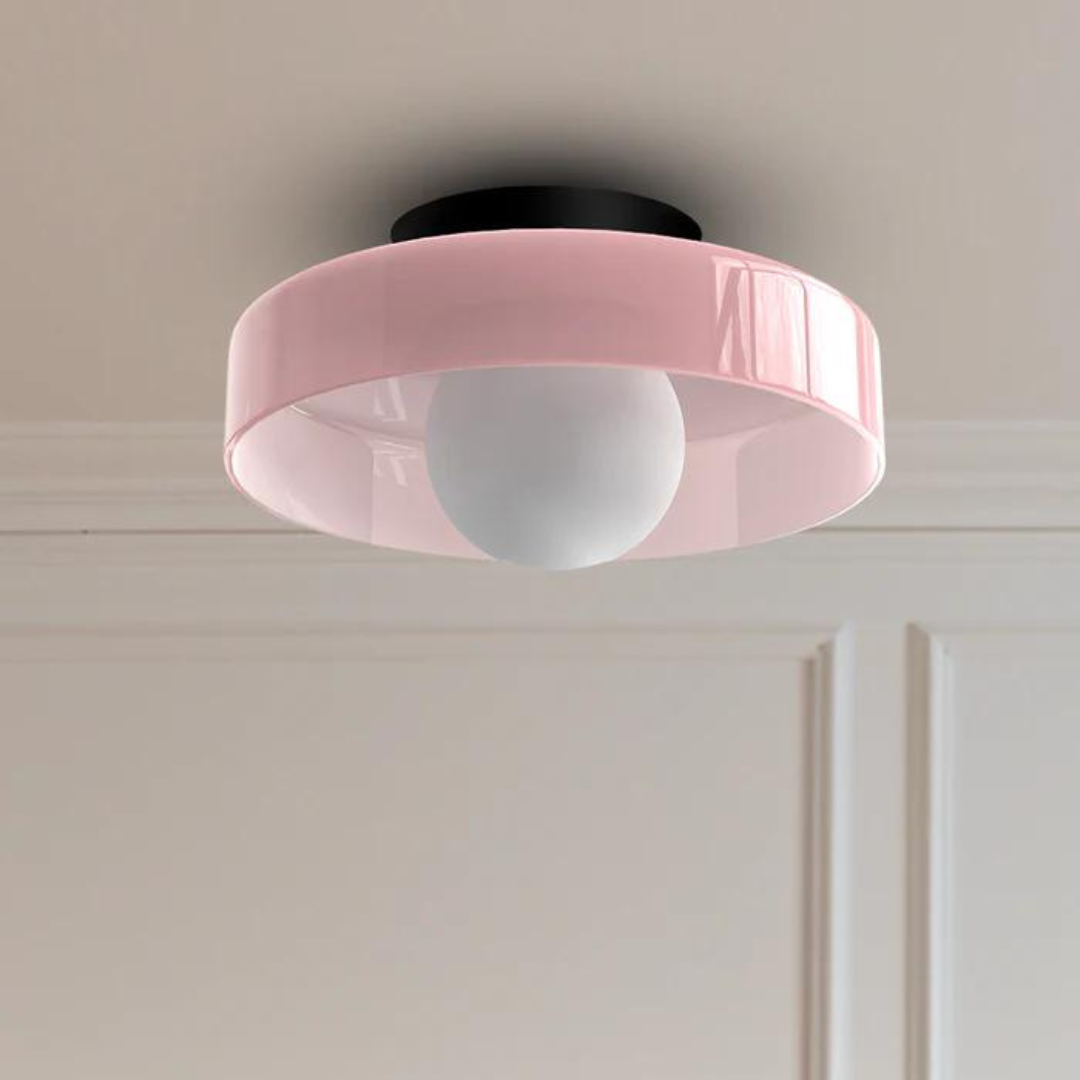Ronde plafondlamp met stijlvolle functionaliteit