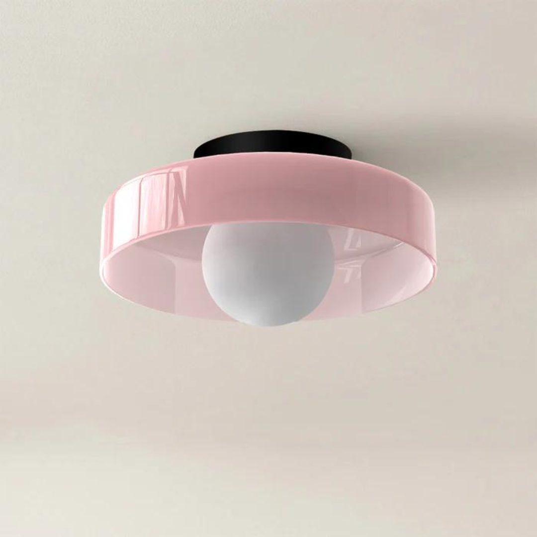 Ronde plafondlamp met stijlvolle functionaliteit
