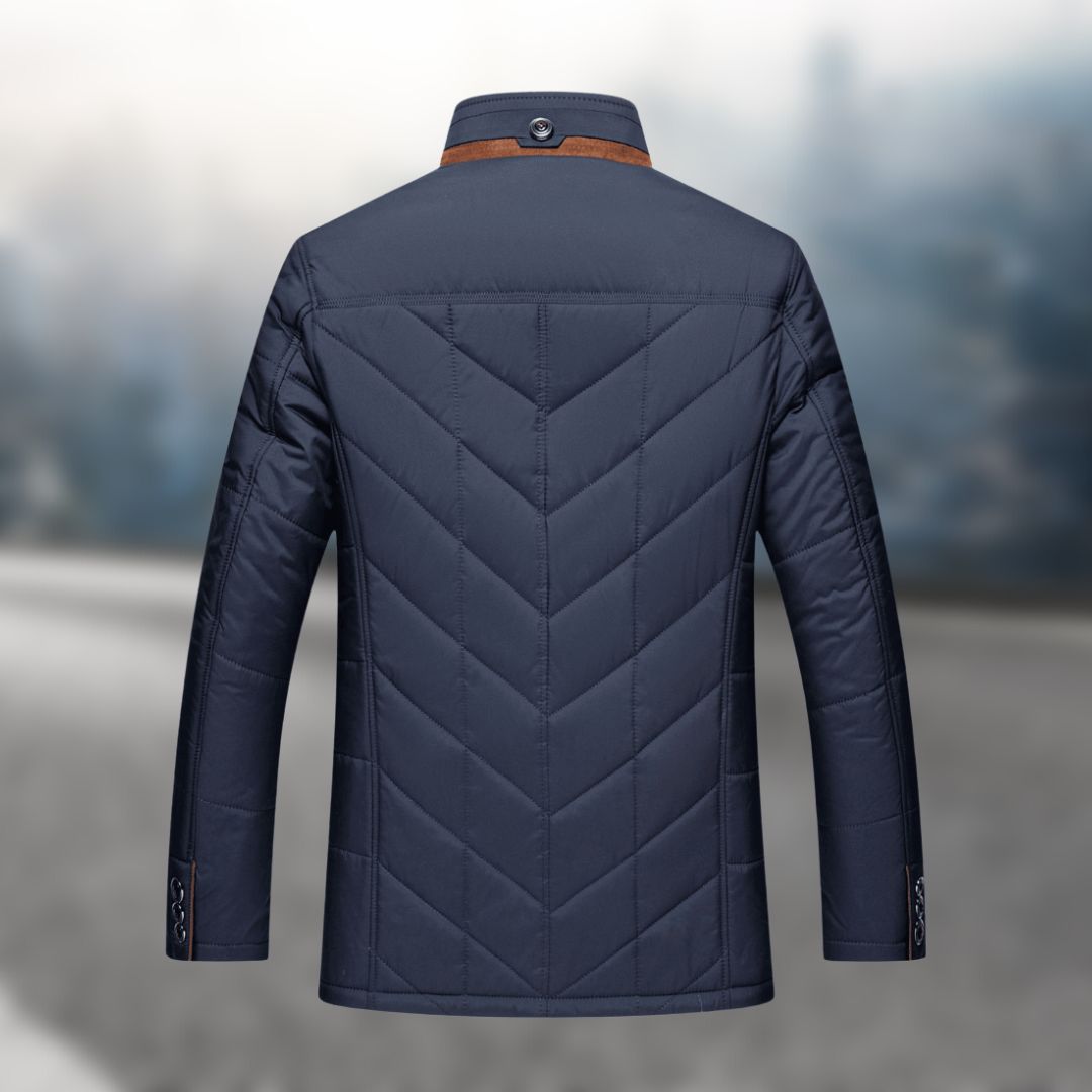 Klassieke gewatteerde fleece herenjas