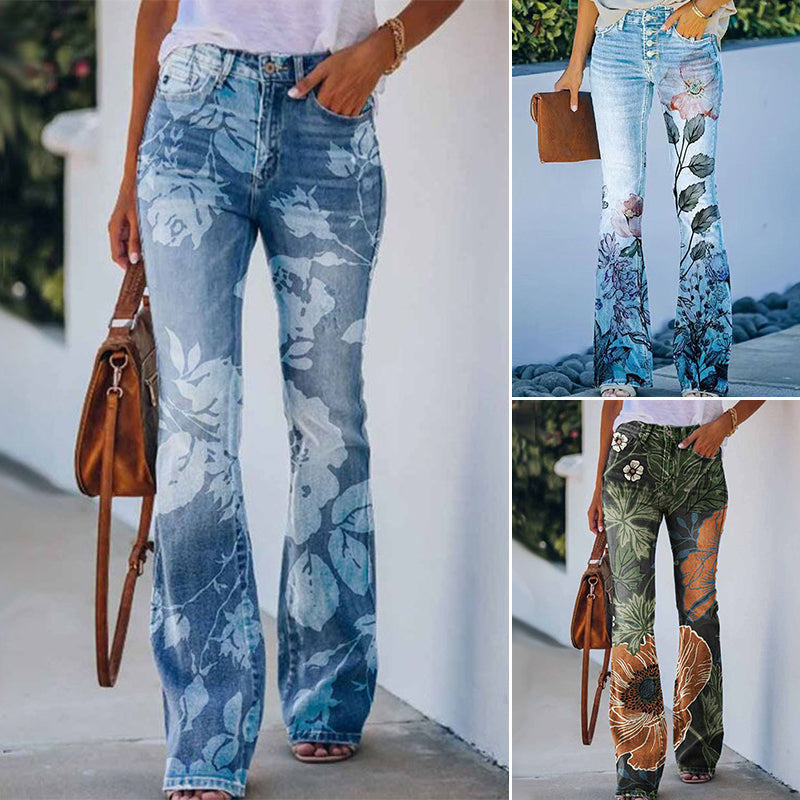 Flare-jeans met 4 knopen – maat: S-5XL (CM) — afbeelding 3