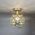Glazen bloemen plafondlamp