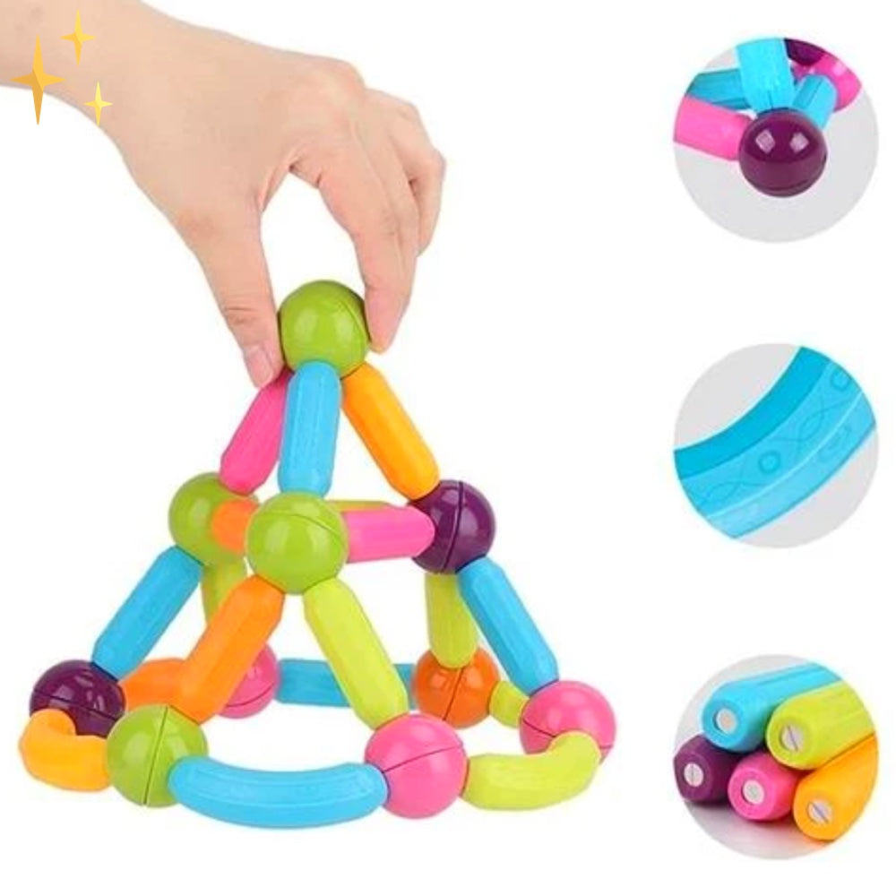 64 stuks magnetische bouwblokken