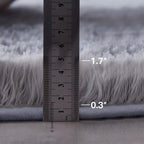 Rond fluffy vloerkleed