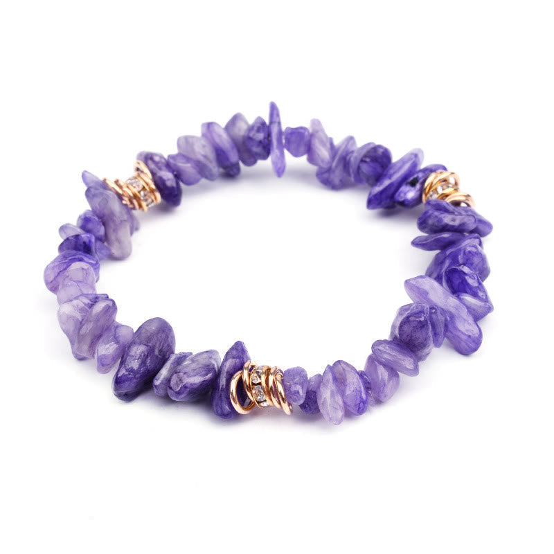 Stijlvol natuursteen kristallen kralen armband