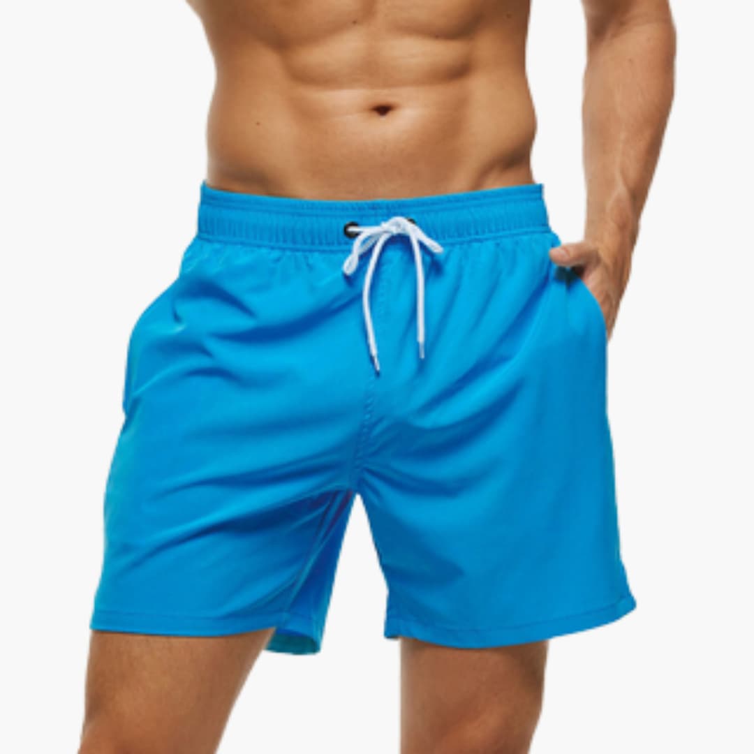 Lichte zwemshort met trekkoord en zijzakken
