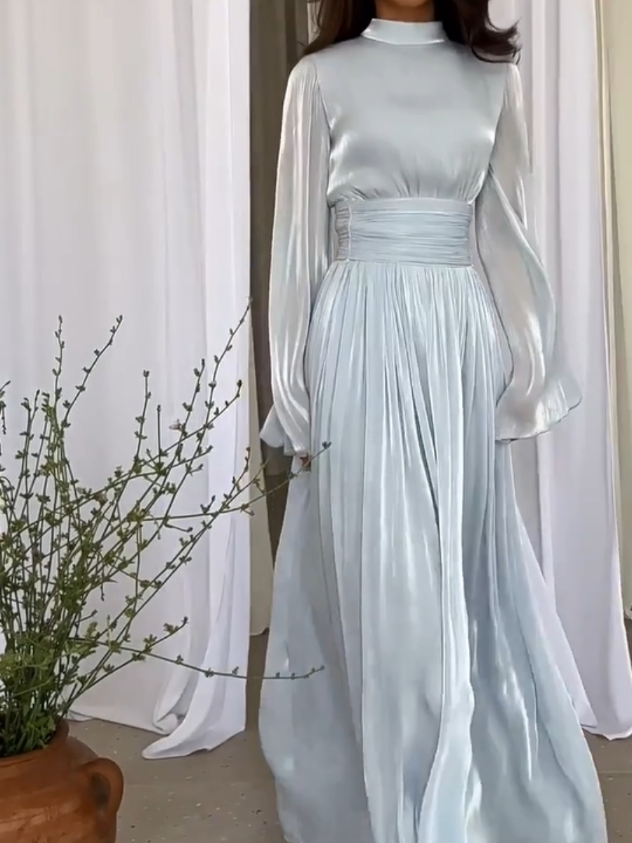 Fantasierijke maxi jurk met vloeiende snit